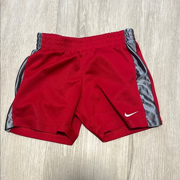 Nike Kids Red and Gray Athletic Shorts - Picture 1 of 1